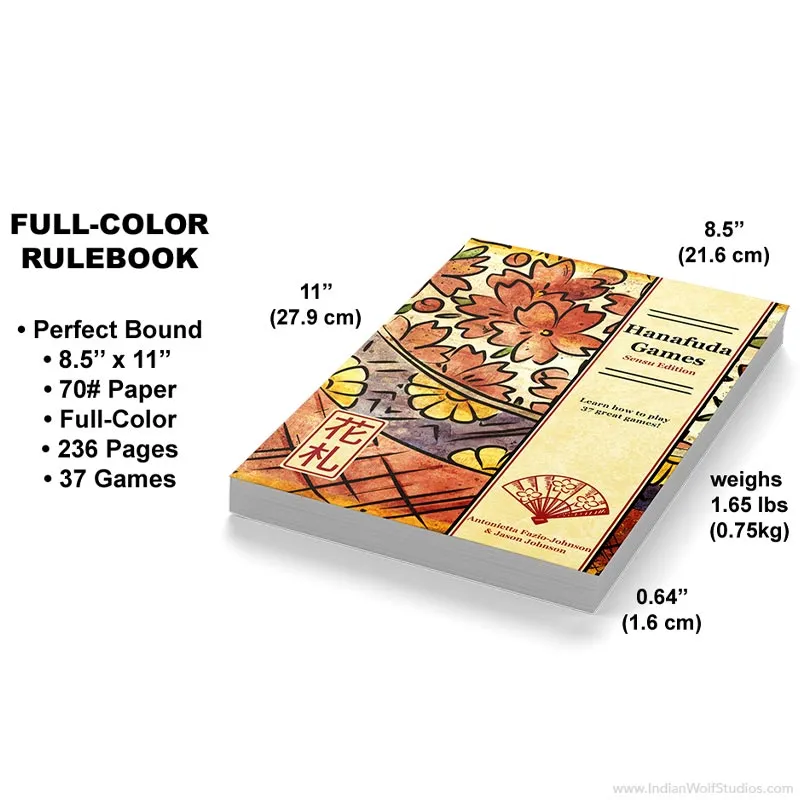 Hanafuda Games Rulebook Sensu Dimensions and specifications