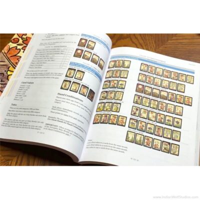 Hanafuda Games Rulebook Sensu Interior showing a yaku chart in color