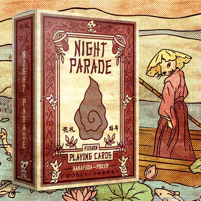Night Parade Fusion Tuck Front with hitodama and kodama.