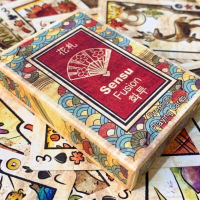 Sensu Fusion First Edition Playing Cards Tuck with fan motif.
